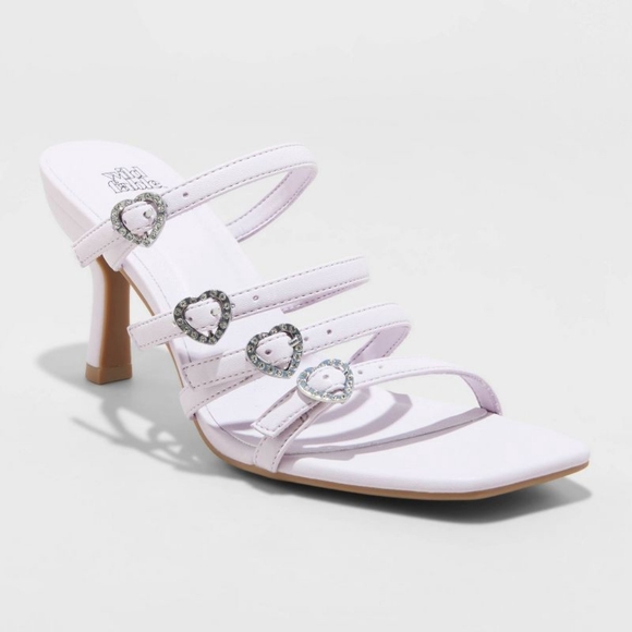Wild Fable Women's NWT Lavender Purple Britt Mule 3in Heart Heels Size 8.5 - Picture 12 of 13